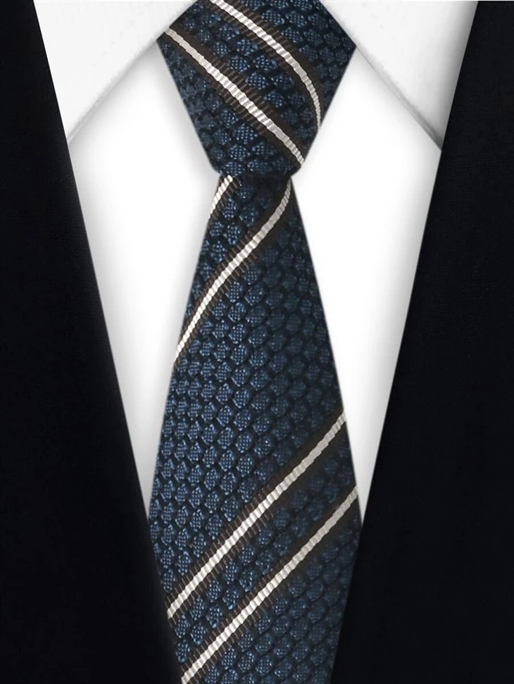 Navy Grenadine Tie