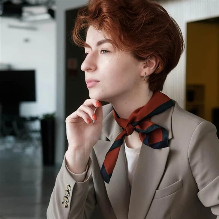 Printed Women's Silk Neckerchief