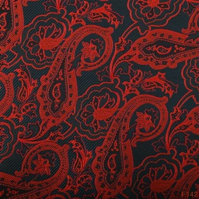 Elegante paisley jacquard pakstof – F142 zwarte satijnen formele blazer met revers