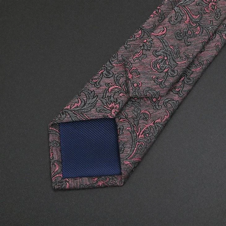 YiLi Floral Polyester Linen Tie: Custom-Crafted Elegance