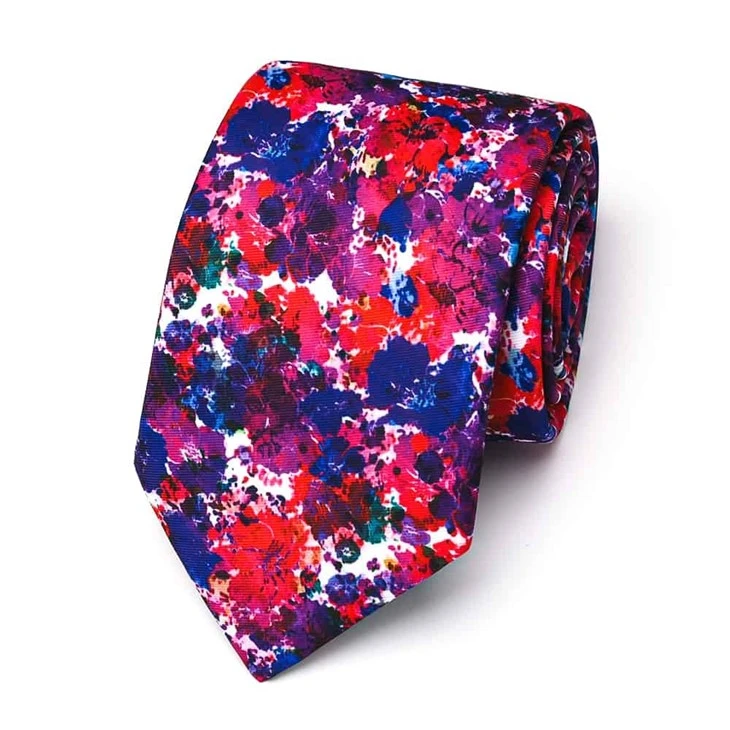 Black Floral Tie