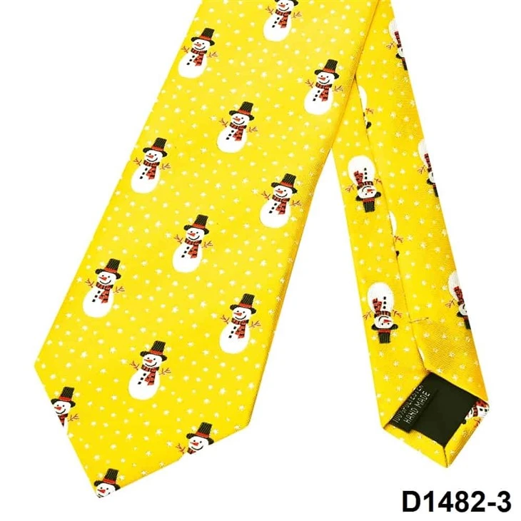 Factory Custom Latest Christmas Ties Men's Snowman Necktie